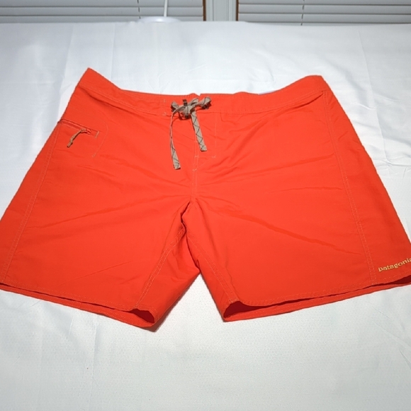 Patagonia Men's Bright Orange Board Shorts - Picture 1 of 16